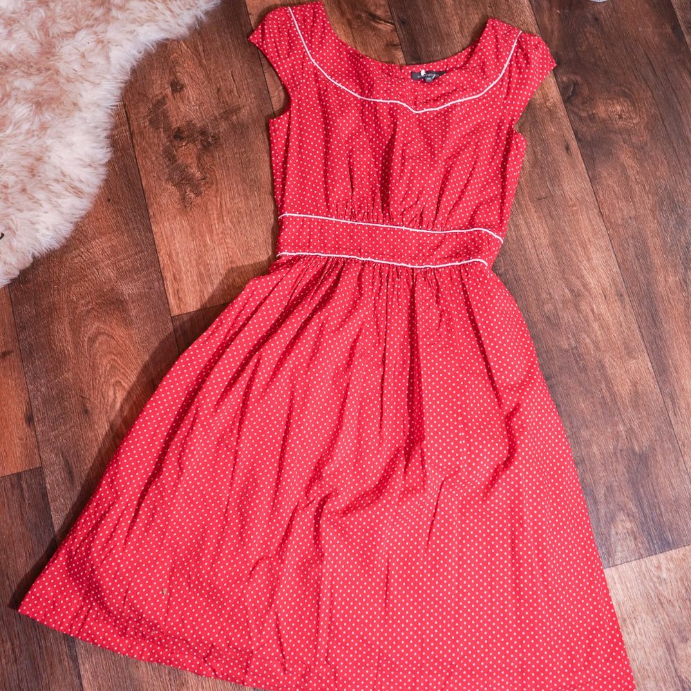 Emily and Fin Red polka dot retro 50's style dress